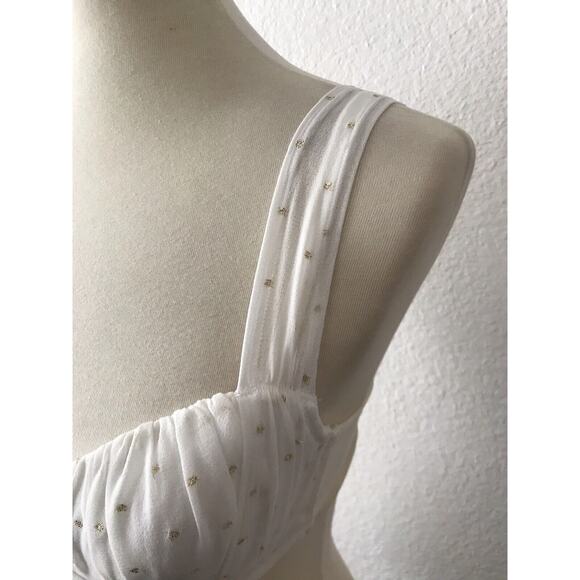 Victoria's Secret Lingerie Women Sz 34C Bra Pleated Polka Dot Underwire Padded - Picture 5 of 8